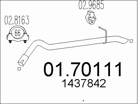 0170111 MTS Труба вихлопного газу