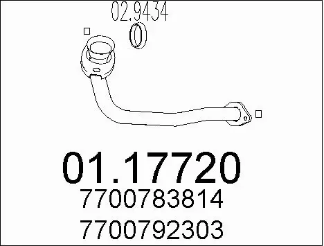 0117720 MTS Труба вихлопного газу