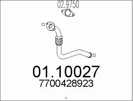 0110027 MTS Труба вихлопного газу