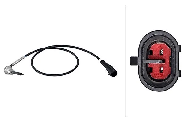 6PT358181791 HELLA Датчик температури вихлопних газів IVECO DAILY III, DAILY IV, DAILY V, DAILY VI 2.3D-Electric 05.99-