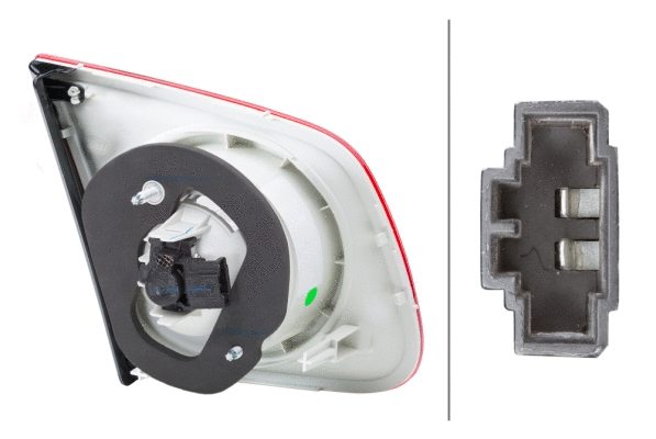 2ZR983170021 HELLA Ліхтар задній Прав (внутрішня частина, P21W, колір повороту білий, колір скла червон, світло заднього ходу) VW JETTA III Седан 08.05-10.10