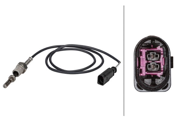 6PT358181281 HELLA Датчик температури вихлопних газів (перед турбіною) AUDI A4 B7  SKODA SUPERB I  VW PASSAT B5.5 1.9D/2.0D 11.00-03.09