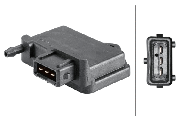 6PP358152171 HELLA Датчик тиску у впускному колекторі (3 pin) CITROEN SAXO, XANTIA, XSARA, ZX  PEUGEOT 106 I, 106 II, 306, 405 II, 605  VW PASSAT B5.5 1.6-2.0 06.89-05.05