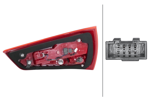 2SK010437091 HELLA Ліхтар задній Лів (LED/W16W, колір повороту білий, світло протитуманних фар, світло заднього ходу) AUDI A1 8X 05.10-12.14