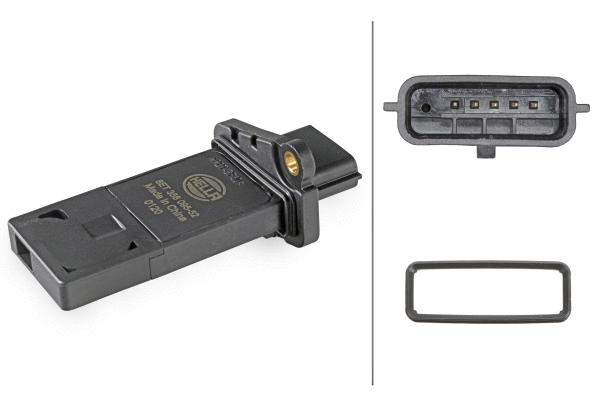 8ET009142081 HELLA Витратомір повітря (4 pin, картрідж) OPEL ASTRA F, CALIBRA A, OMEGA B, VECTRA A, VECTRA B 1.8-2.2 08.92-07.03