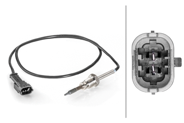 6PT014494341 HELLA Датчик температури вихлопних газів (перед DPF) FIAT BRAVO II, STILO 1.6D/1.9D 10.01-12.14