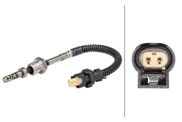 6PT358181221 HELLA Датчик температури вихлопних газів (перед турбіною) MERCEDES A (W169), B SPORTS TOURER (W245), GL (X166) 2.0D/3.0D 09.04-10.15