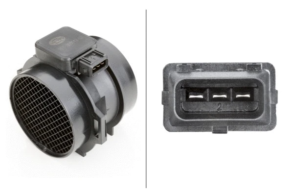 8ET009142021 HELLA Витратомір повітря (3 pin, модуль) BMW 3 (E46), 5 (E39), 7 (E38), Z3 (E36)  HYUNDAI SONATA IV, XG  KIA CARNIVAL I 2.0-2.8 08.95-12.07