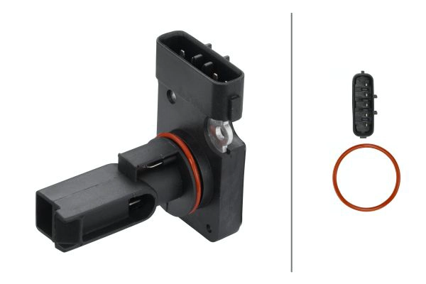 8ET009149311 HELLA Витратомір повітря (5 pin, картрідж) TOYOTA AVENSIS, AVENSIS VERSO, COROLLA, COROLLA VERSO, LAND CRUISER 100, PREVIA II, RAV 4 II 2.0D/4.2D 01.98-03.09