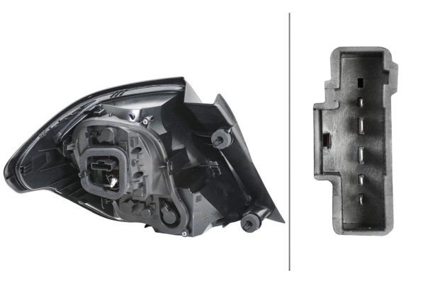 2SD354833031 HELLA Ліхтар задній лів (зовнішн, P21/5W/P21W, колір повороту помаранчевий, колір скла червон/прозора, світло протитуманних фар) CITROEN C4 II Ліфтбек 11.09-06.20