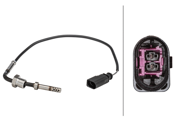 6PT358181161 HELLA Датчик температури вихлопних газів (перед каталізатором/перед турбіною) AUDI A4 ALLROAD B8, A4 B7, A4 B8, A5, A6 ALLROAD C6, A6 C6, A8 D3, Q5, Q7  VW PHAETON, TOUAREG 2.7D/3.0D/5.0D 11.02-03.18