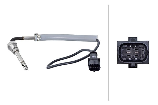 6PT010376371 HELLA Датчик температури вихлопних газів (перед DPF, 2PIN) EURO 5 FIAT 500, 500 C, 500L, PANDA, PANDA/HATCHBACK, LANCIA YPSILON 09.03-