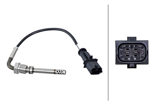 6PT010376361 HELLA Датчик температури вихлопних газів (перед DPF) ALFA ROMEO GIULIETTA  FIAT BRAVO, BRAVO II  LANCIA DELTA III 1.4-2.0D 09.07-12.20