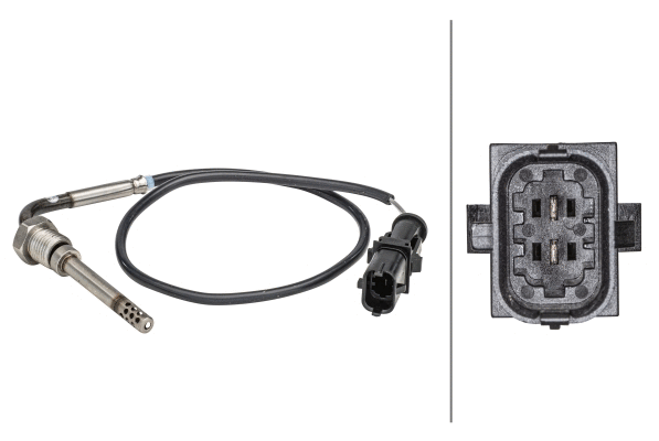 6PT358181051 HELLA Датчик температури вихлопних газів (перед DPF) FIAT FIORINO, QUBO, STRADA 1.3D 05.06-