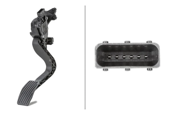 6PV010175731 HELLA Педаль газу FIAT DOBLO, DOBLO CARGO, FIORINO, QUBO 1.3D-2.0D 11.07-