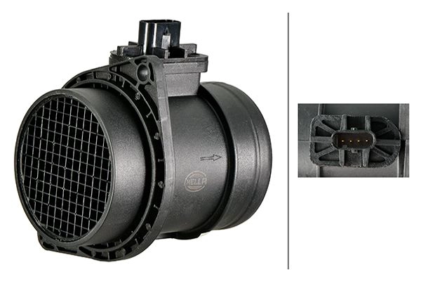 8ET358166491 HELLA Витратомір повітря (4 pin, модуль) MINI (R56), (R57), (R58), (R59), CLUBMAN (R55), COUNTRYMAN (R60), PACEMAN (R61) 1.6 11.07-10.16