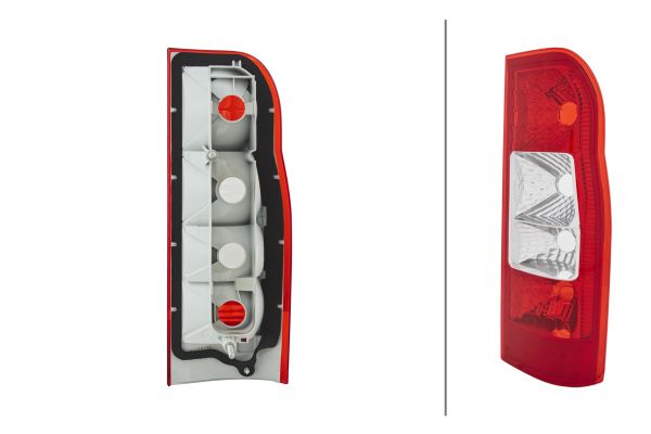 9EL171968011 HELLA Ліхтар задній лів (P21W/W5W, світло протитуманних фар, світло заднього ходу) FORD TRANSIT / TOURNEO CONNECT I, TRANSIT V FL Van 04.06-09.13