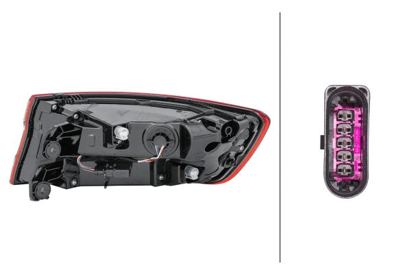 2SD012246051 HELLA Ліхтар задній Лів (зовнішн, LED) AUDI A4 B9 Седан 05.15-05.19