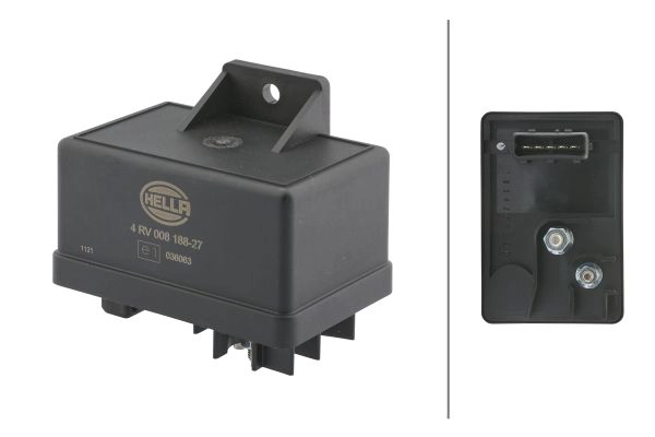 4RV008188271 HELLA Контролер/реле свічок накалу CITROEN AX, JUMPER I, XANTIA, XM, ZX  PEUGEOT 106 I, 306, 405 I, 405 II, BOXER 1.4D-2.1D 03.88-04.02