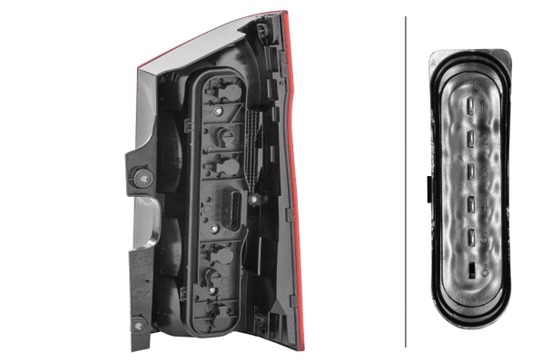 2SK011581241 HELLA Ліхтар задній прав (P21W, світло протитуманних фар, світло заднього ходу, для автомобілів з відкидним бортом) MERCEDES VITO / KLASA V W447 03.14-