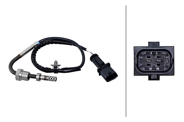 6PT010376321 HELLA Датчик температури вихлопних газів (після каталізатора) CHEVROLET CRUZE  OPEL ASTRA J, ASTRA J GTC, CORSA D, MERIVA B 1.7D 09.09-