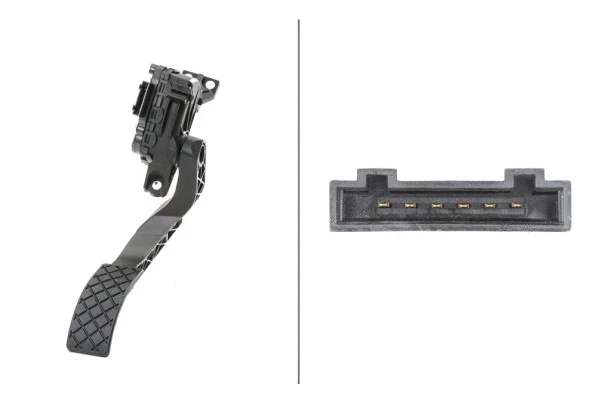 6PV008376711 HELLA Педаль газу AUDI A4 B5, A4 B6, A6 C5, A6 C6  SKODA SUPERB I, SUPERB II  VW PASSAT B5, PASSAT B5.5, PASSAT B6 1.9D-3.0D 04.97-05.15