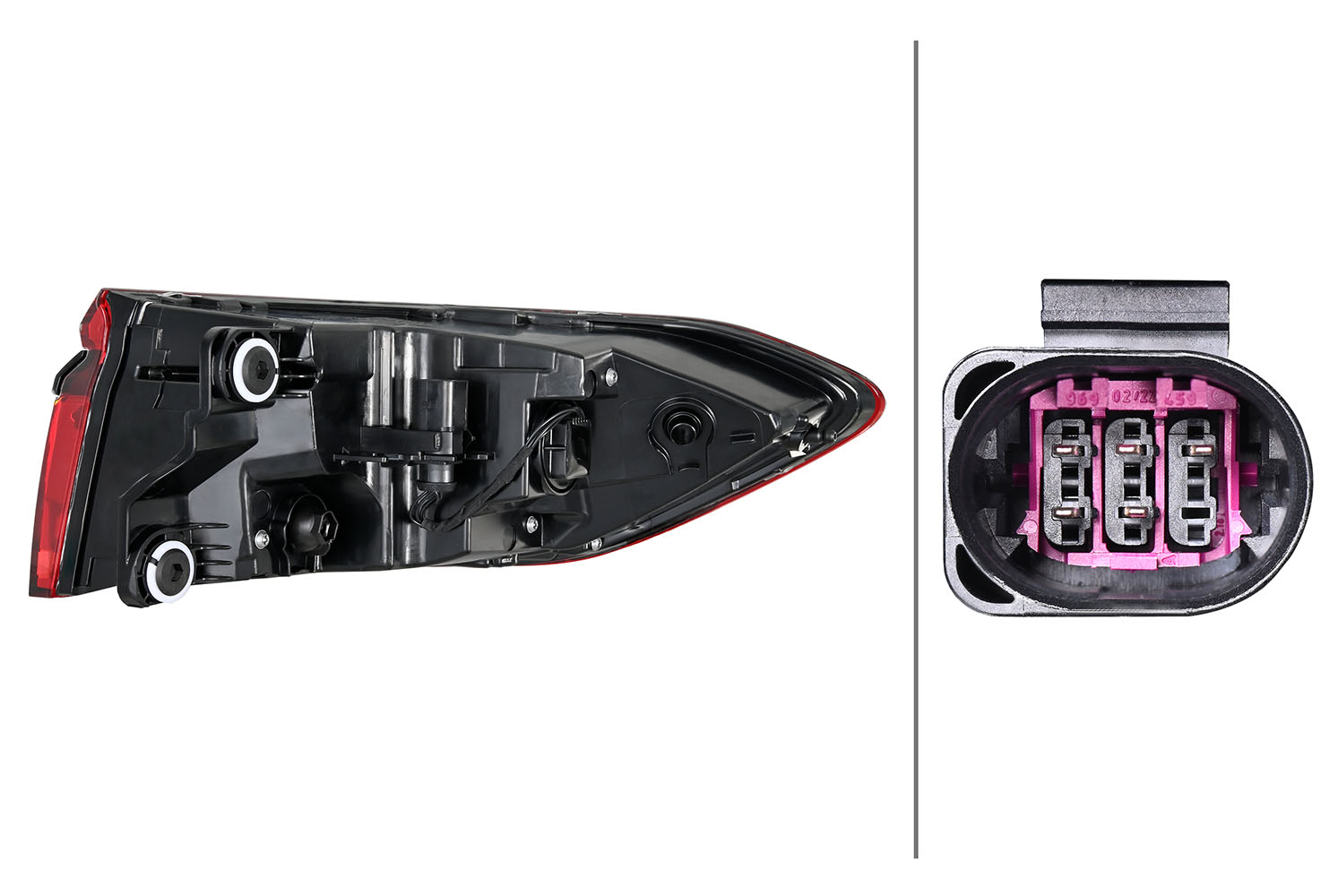 2SD013095651 HELLA Ліхтар задній Лів (зовнішн, LED, колір скла димчаст) AUDI A8 D5 11.17-