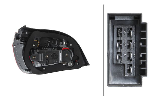 2VP009425121 HELLA HELLA BMW Задній ліхтар правий LED (7 функц. освітлення) 5 (E60)