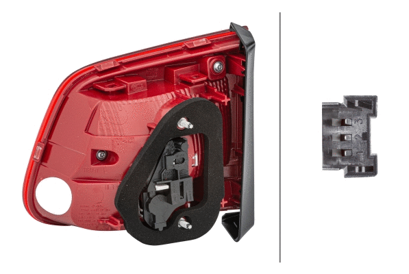 2SA010739091 HELLA Ліхтар задній лів (верхня частина/внутрішня частина, H21W/W16W, колір скла червон, світло протитуманних фар) VW TIGUAN I 05.11-07.18