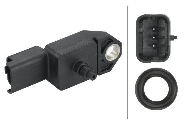 6PP009400721 HELLA Датчик тиску у впускному колекторі (3 pin) CITROEN C5 II, C5 III, C6, C8, C-CROSSER, C-CROSSER ENTERPRISE, FIAT ULYSSE, FORD GALAXY II, GALAXY MK II, MONDEO IV, S-MAX, JAGUAR XF I 2.0D/2.2D 06.02-