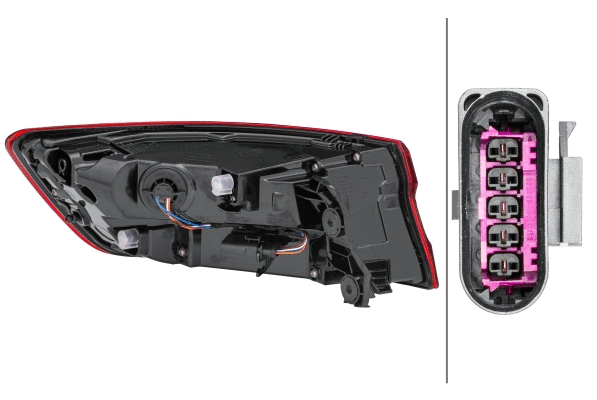 2SD012246181 HELLA Ліхтар задній Прав (зовнішн, LED) AUDI A4 B9 Седан 05.15-05.19