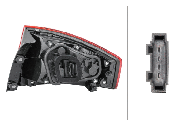 2SD011140051 HELLA Ліхтар задній Лів (зовнішн, P21/5W/P21W, колір повороту білий, колір скла червон) SEAT TOLEDO IV, TOLEDO IV KG3 07.12-12.18