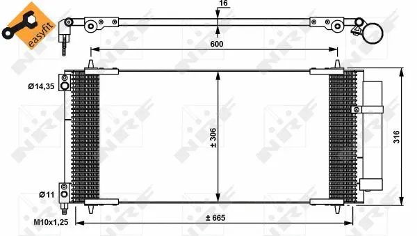 35905 NRF Радиатор кондиционера