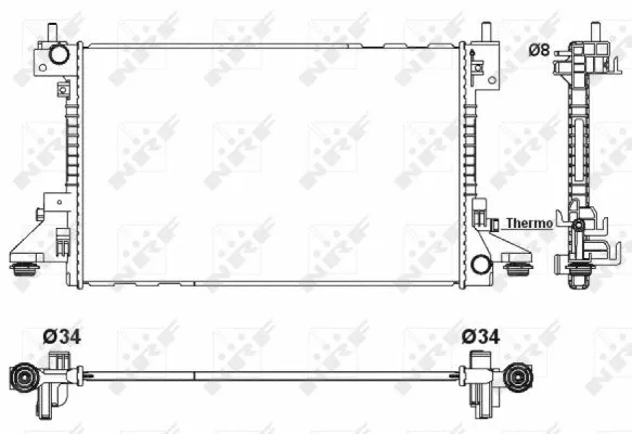53160 NRF Радиатор двигателя