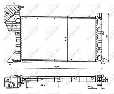 50557 NRF Радиатор двигателя