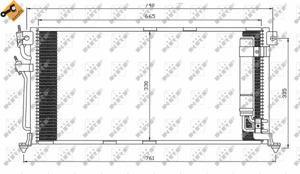 35541 NRF Радиатор кондиционера