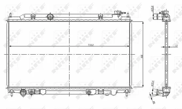 56080 NRF Радиатор двигателя