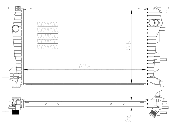 550004 NRF Радиатор двигателя