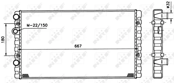 509521 NRF Радиатор двигателя