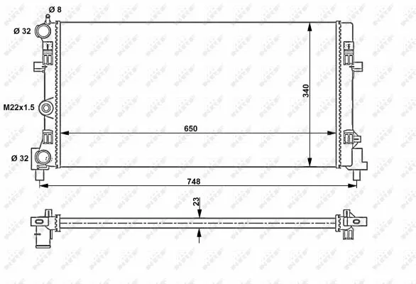 53024A NRF Радиатор двигателя