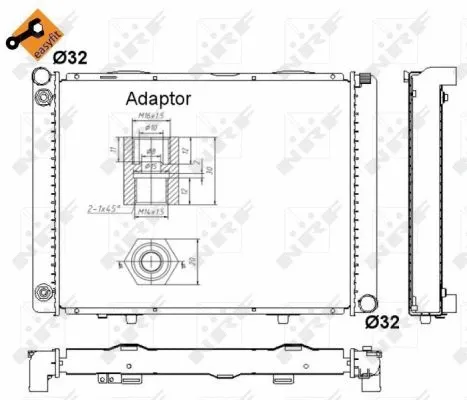 52023 NRF Радиатор двигателя