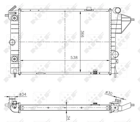 513508A NRF Радиатор двигателя