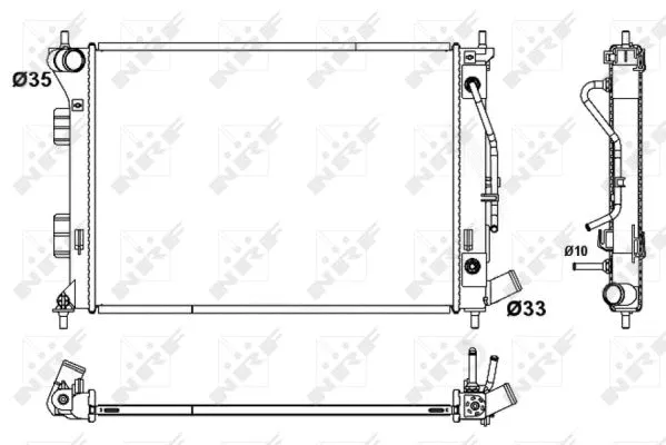 53172 NRF Радиатор двигателя