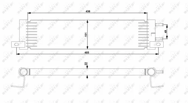 31359 NRF Масляний радіатор MERCEDES M (W163) 2.7D 12.99-06.05