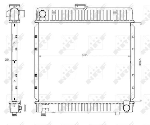 504250 NRF Радиатор двигателя