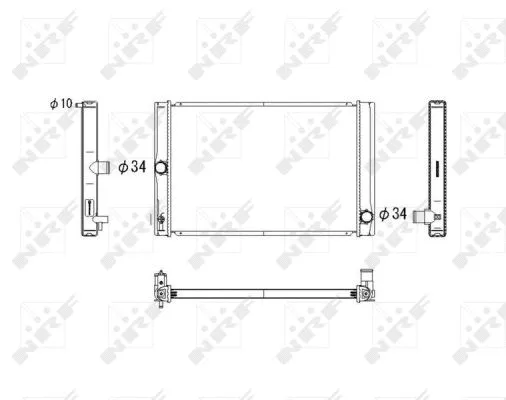 53764 NRF Радиатор двигателя