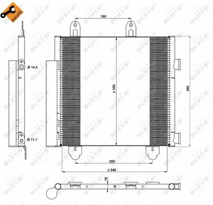 350231 NRF Радиатор кондиционера