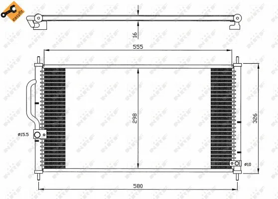 35627 NRF Радиатор кондиционера