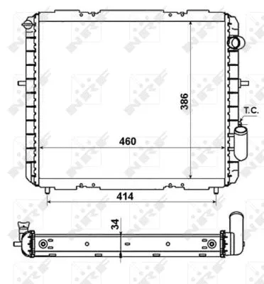 507345 NRF Радиатор двигателя