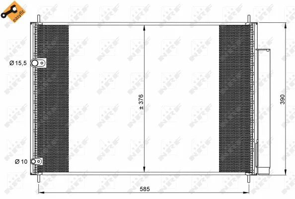 35839 NRF Радиатор кондиционера